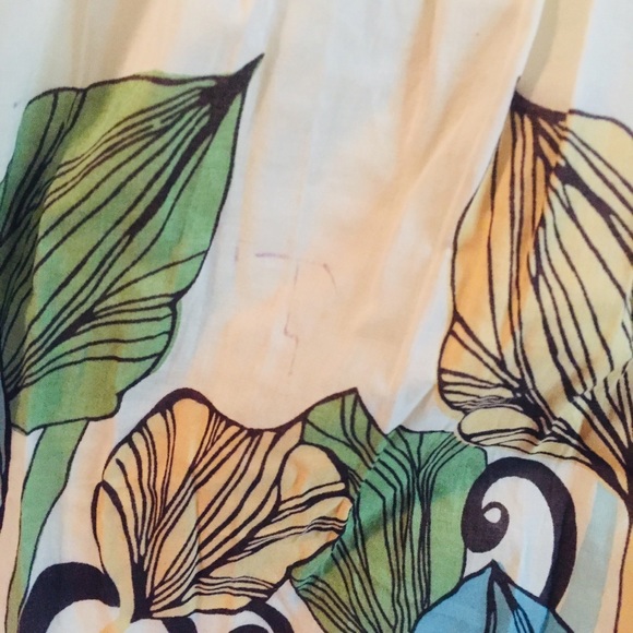 🍒 5/$20 Cream Floral Knee Length Cotton Skirt - Picture 6 of 8